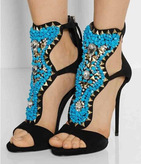 turquoise stilettos