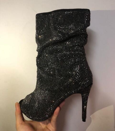 bling ankle booties