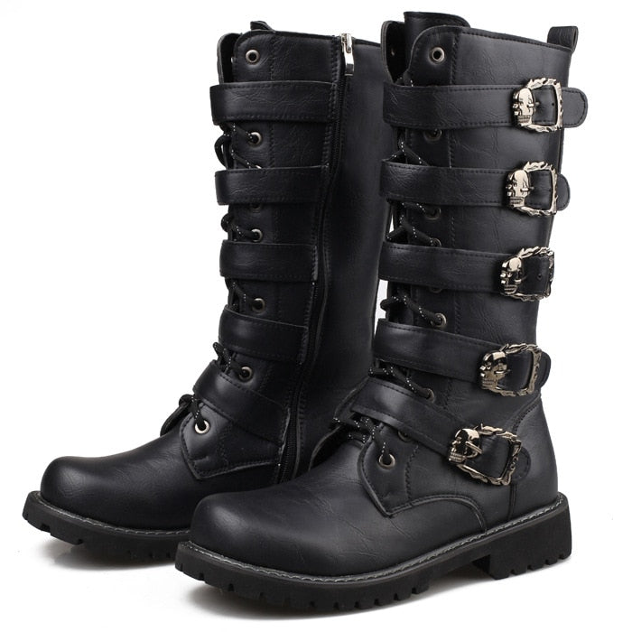 mens retro combat boots