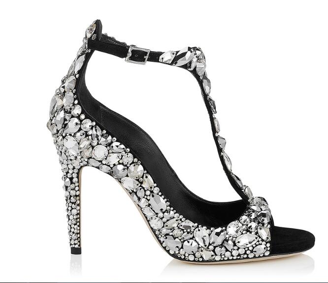 rhinestone high heels
