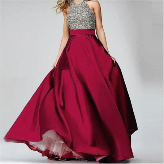 Elegant Burgundy High Waist Satin Long Skirts Floor Length Formal Evening Prom Party Skirts Maxi Skirt Custom All Color Free