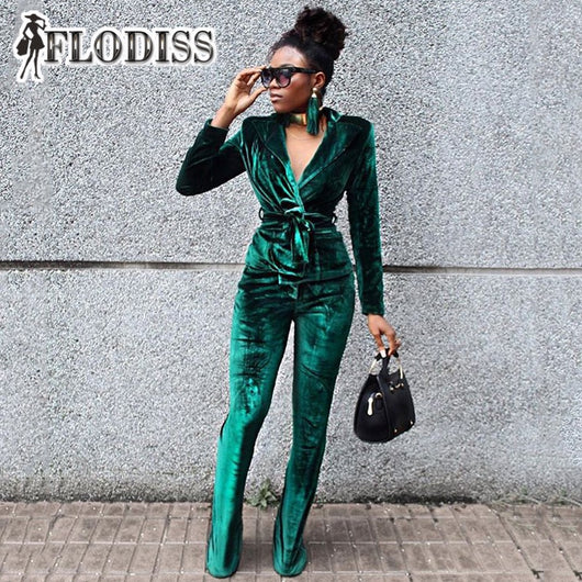 velour pant suits