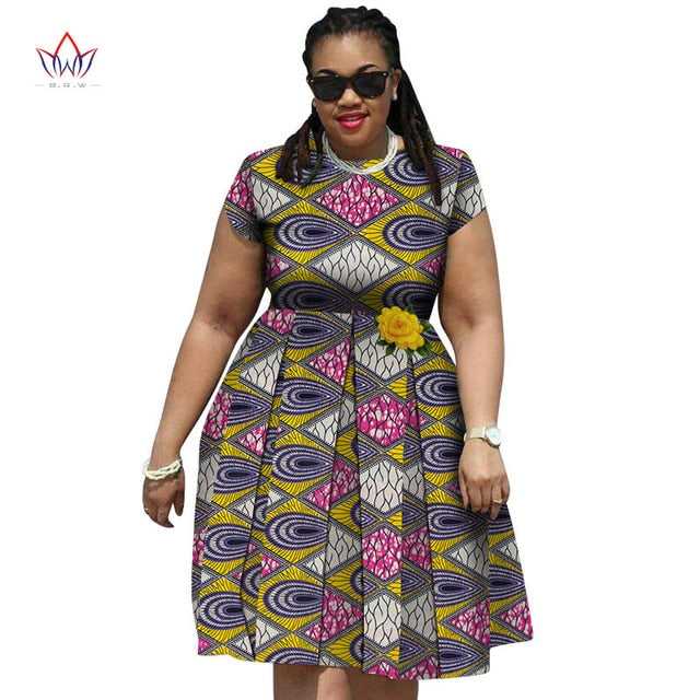 Welp Fashion New African Print Dresses for Women Bazin Riche GC-96