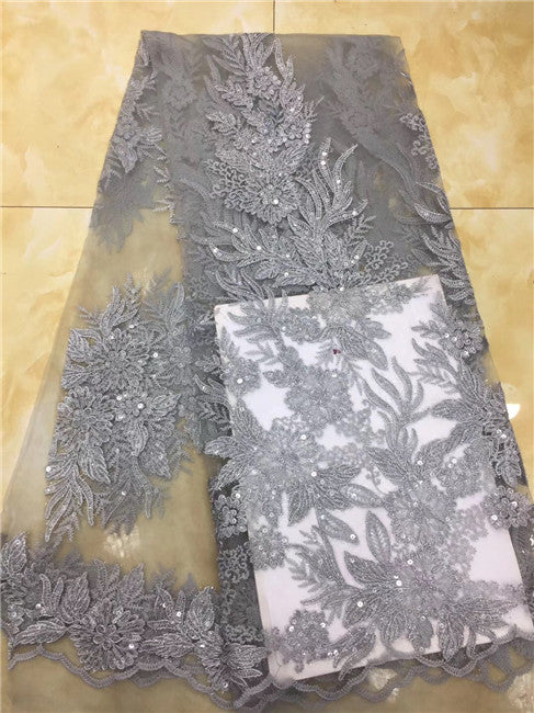 grey lace fabric