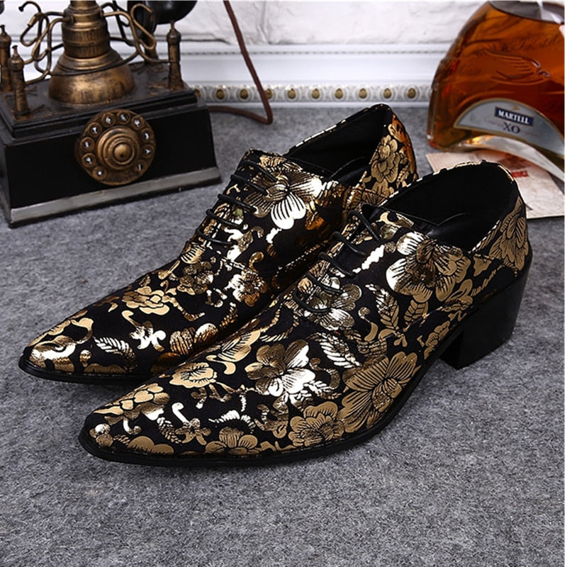 printed formal shoes