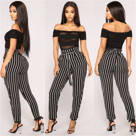 striped pants women