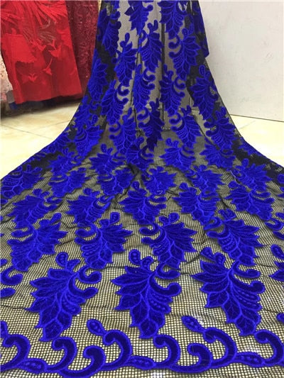 royal blue lace material