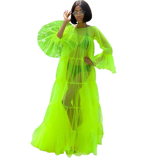 neon cover up dress