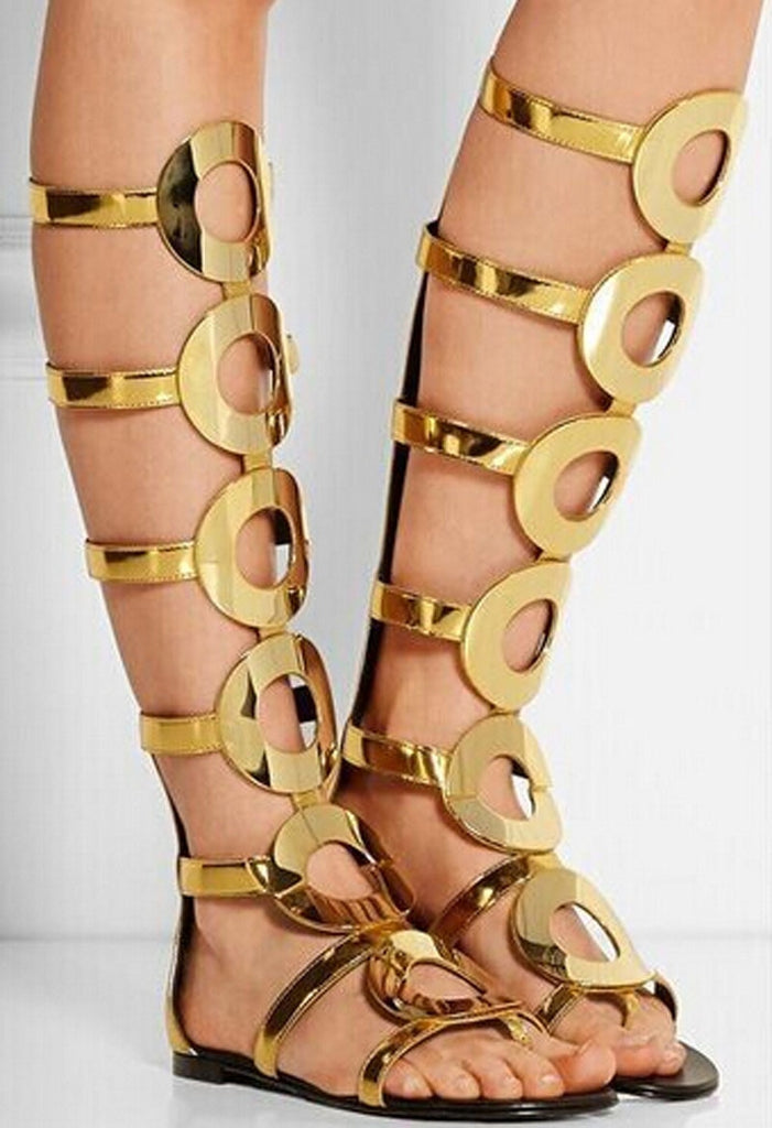 womens gold gladiator sandals