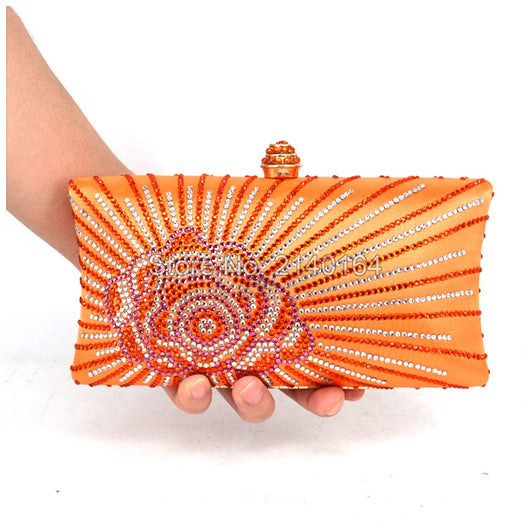 orange clutch bags for weddings