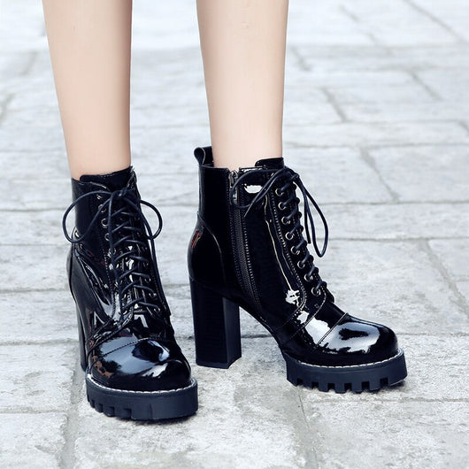 lace up fashion boots