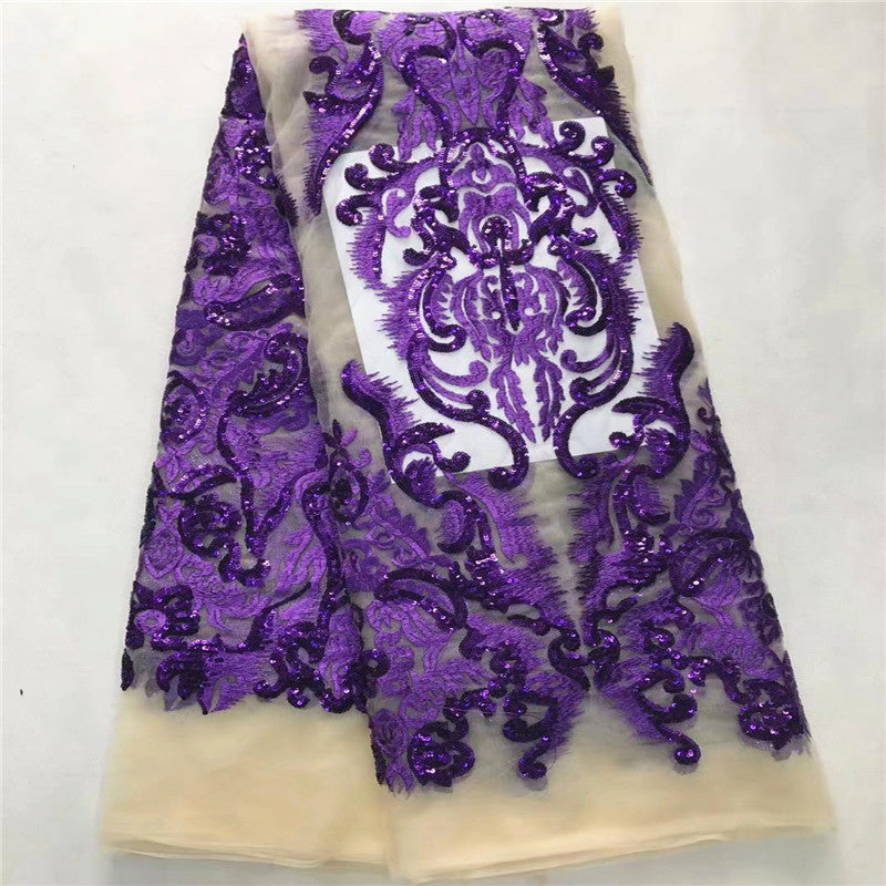 purple lace fabric