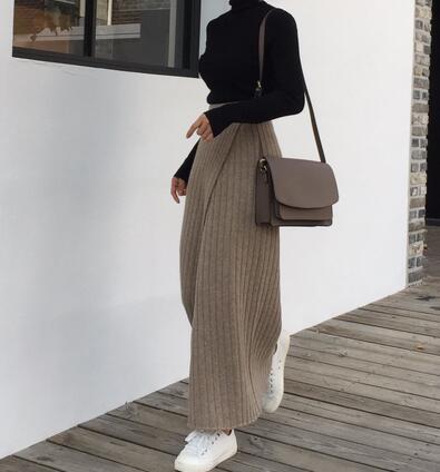 long knit skirt