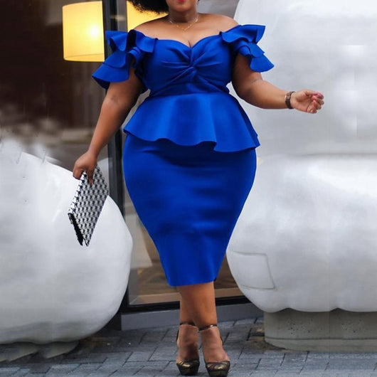 royal blue plus size dress