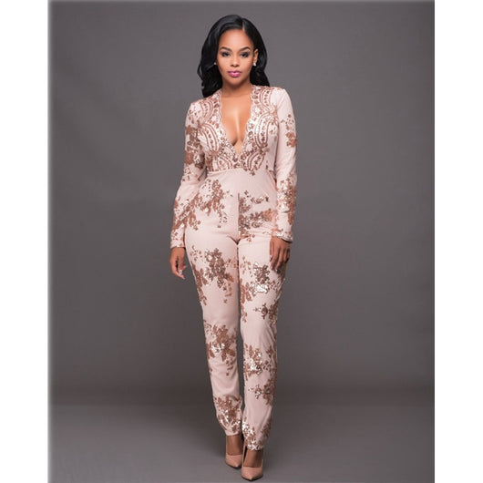 ladies glitter jumpsuit