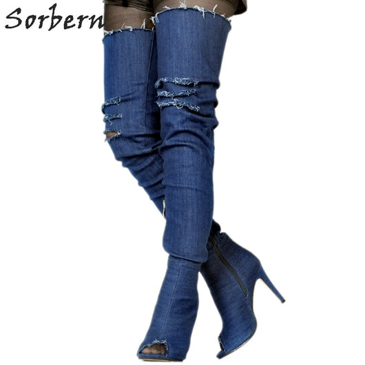 jeans with high heel boots