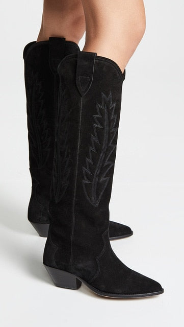 knee western boots