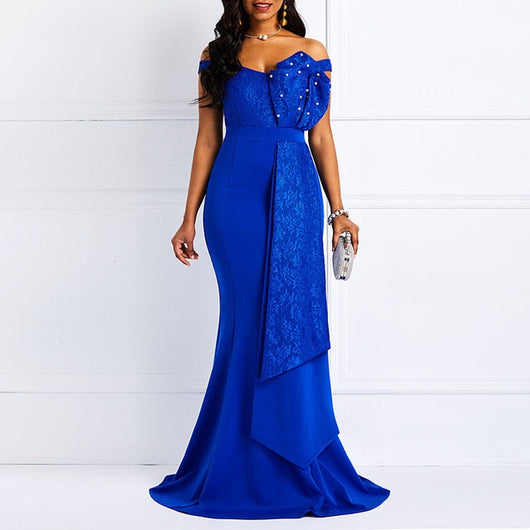 kade lace jersey maxi dress