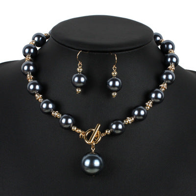 grey pearl jewelry sets