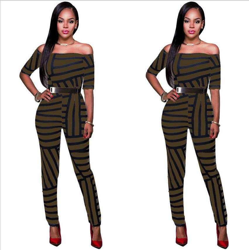 Overall Pant Print Dresses plus belt – Owame