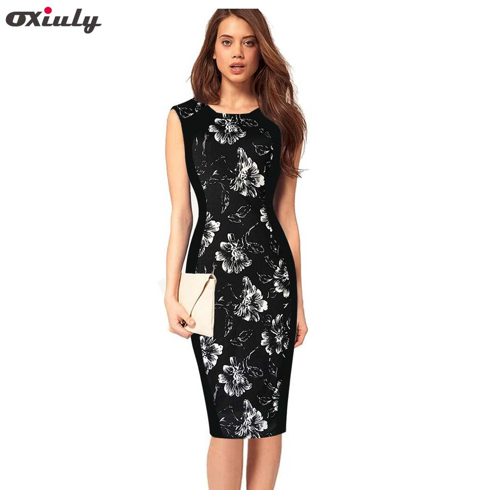 Oxiuly Womens Elegant Rockabilly Summer Floral Flower Stripe Print Pin ...