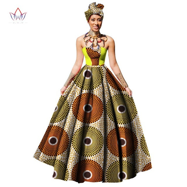 african print ball gown dresses