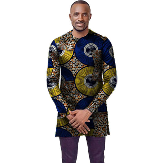 African Mens O-neck african t-shirt men fashion african print dashiki ...