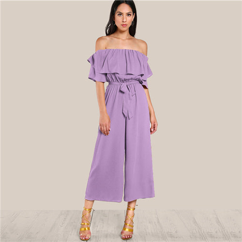 purple culotte jumpsuit