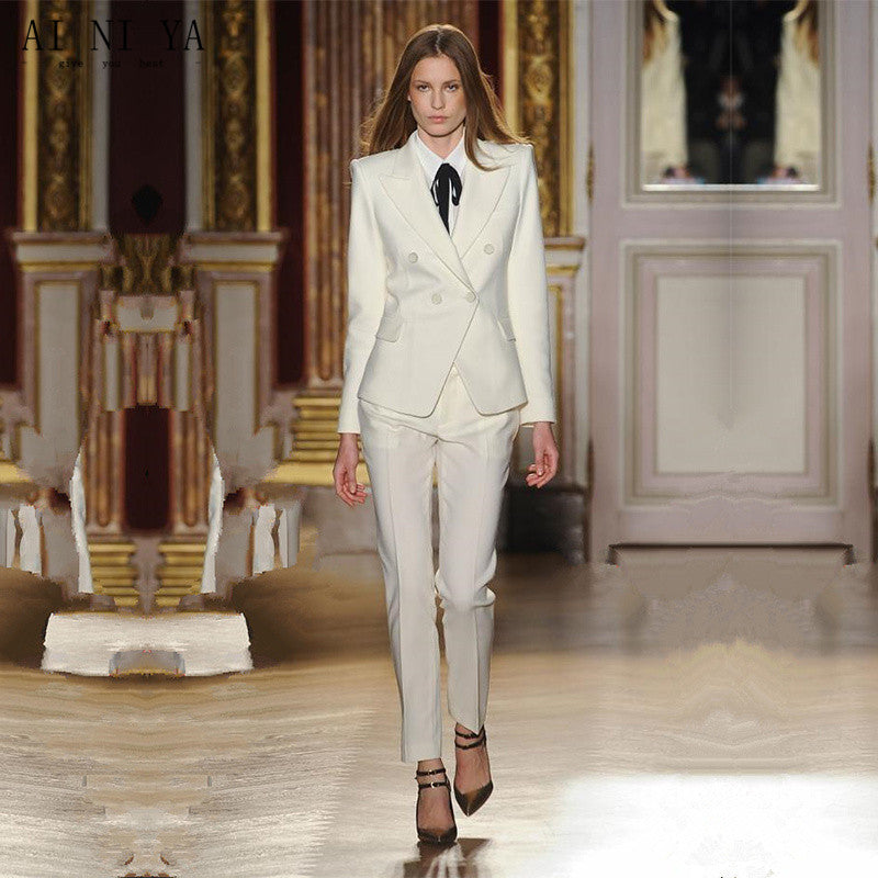 Female Suit with Trouser Uniform Designs for Women Blazer Business Pant  Suits 