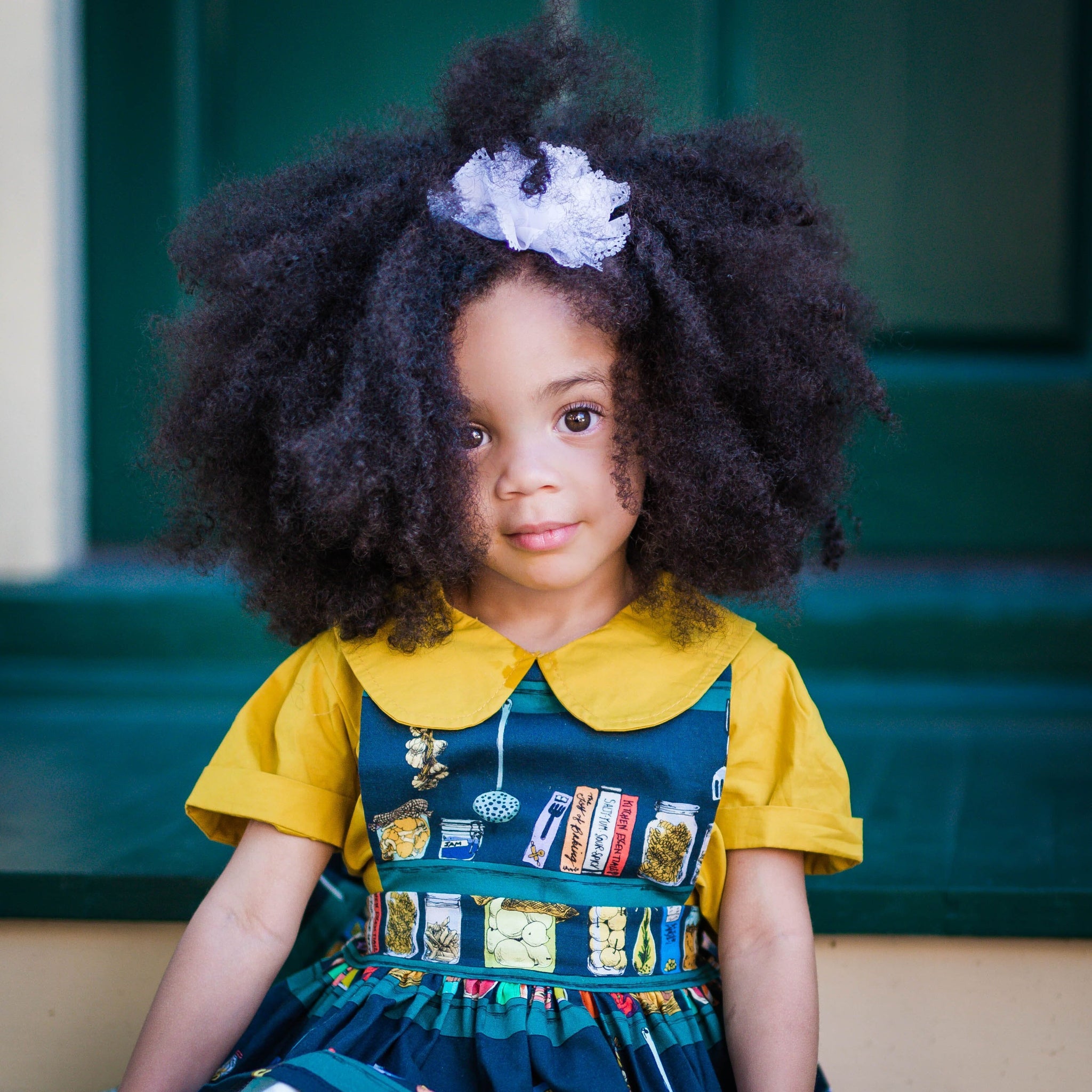 shirt and pinafore dress