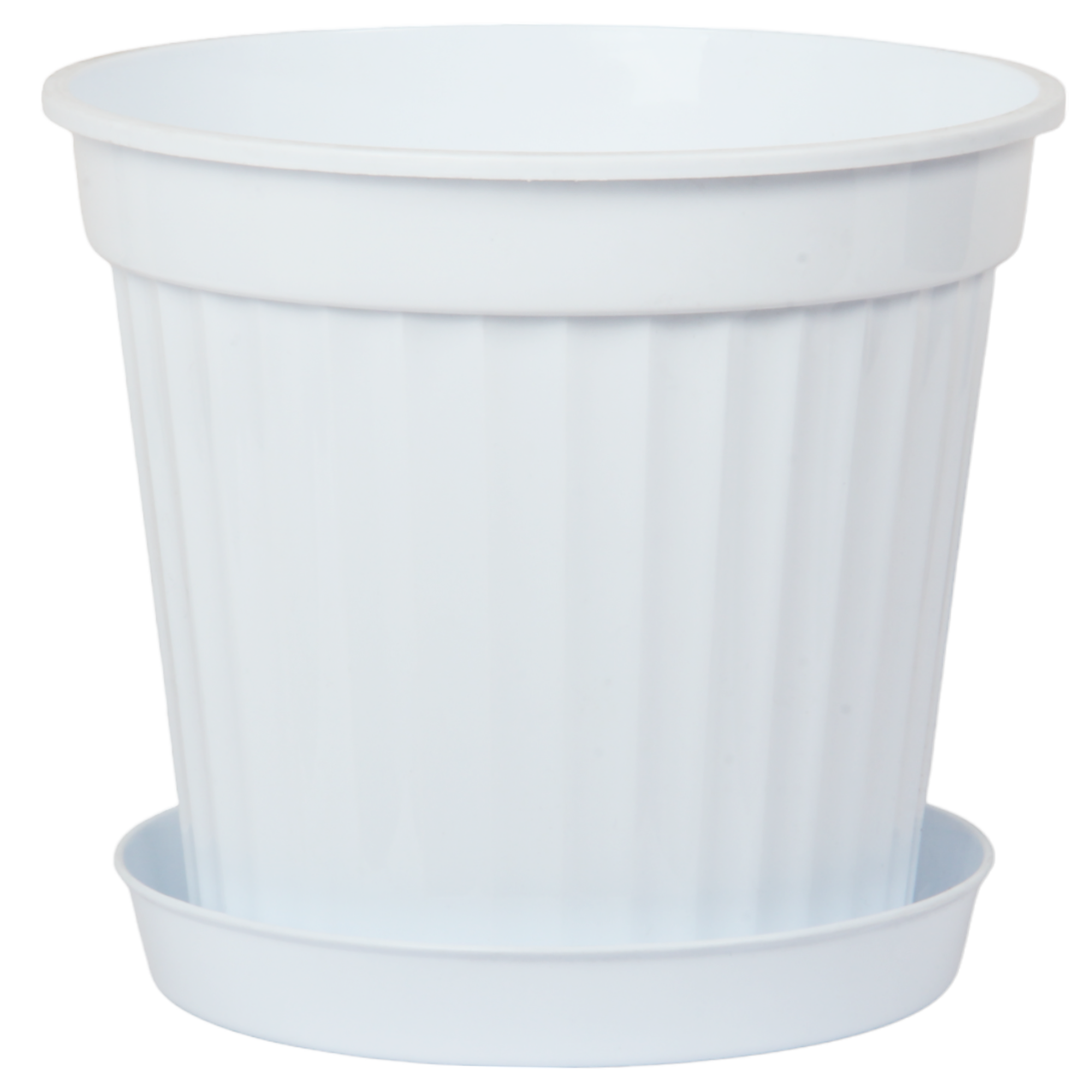  Round Flower Plant Pot and Saucer. Garden Planters. (8.5 L)