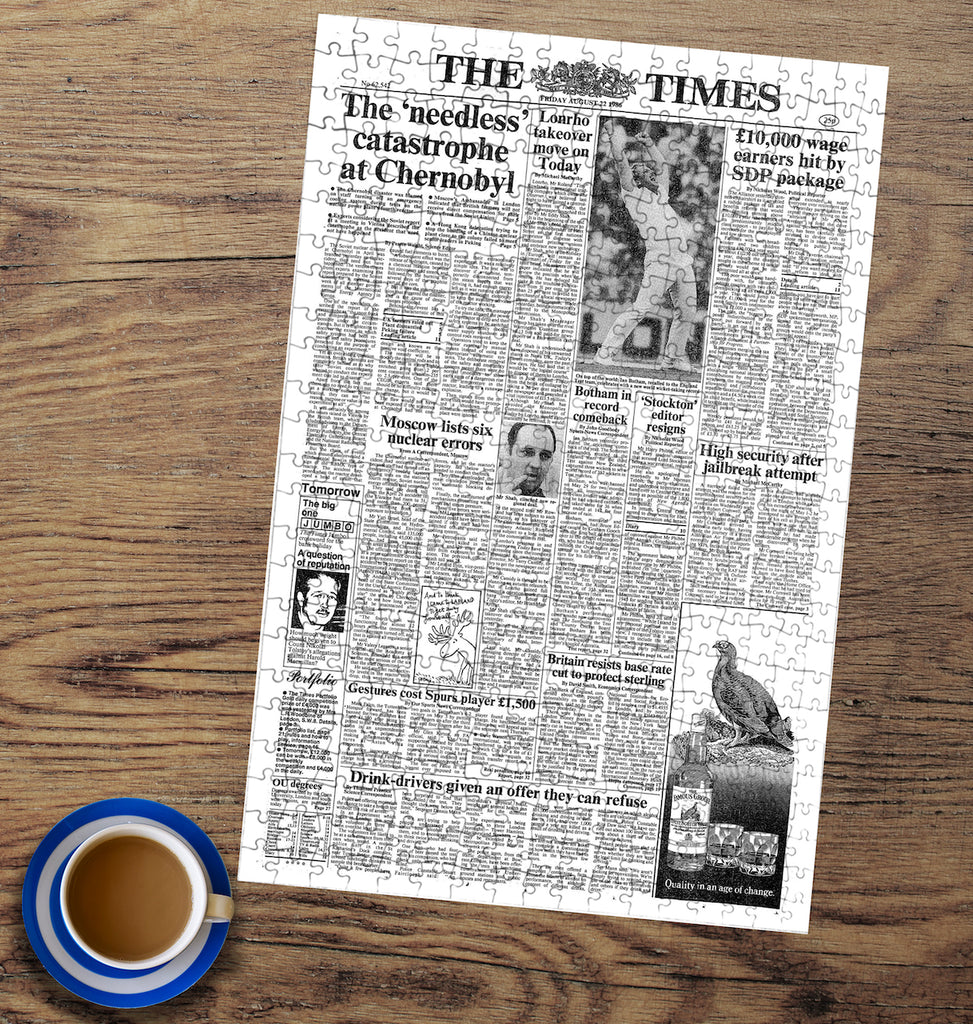 Times of London Personalised Newspaper Front Page Jigsaw Puzzle