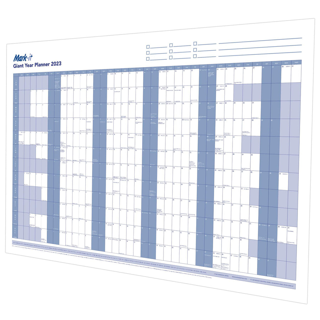 GIANT 2023 YEARLY WALL PLANNER - MARK IT