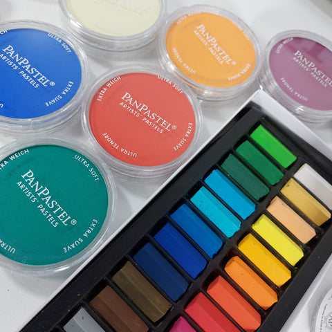 Beginner's guide to PAN PASTELS! // EASY landscape with 10 COLOURS! 