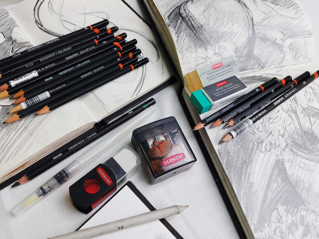 A beginners guide to using Derwent Graphite, Charcoal and Sketching pe