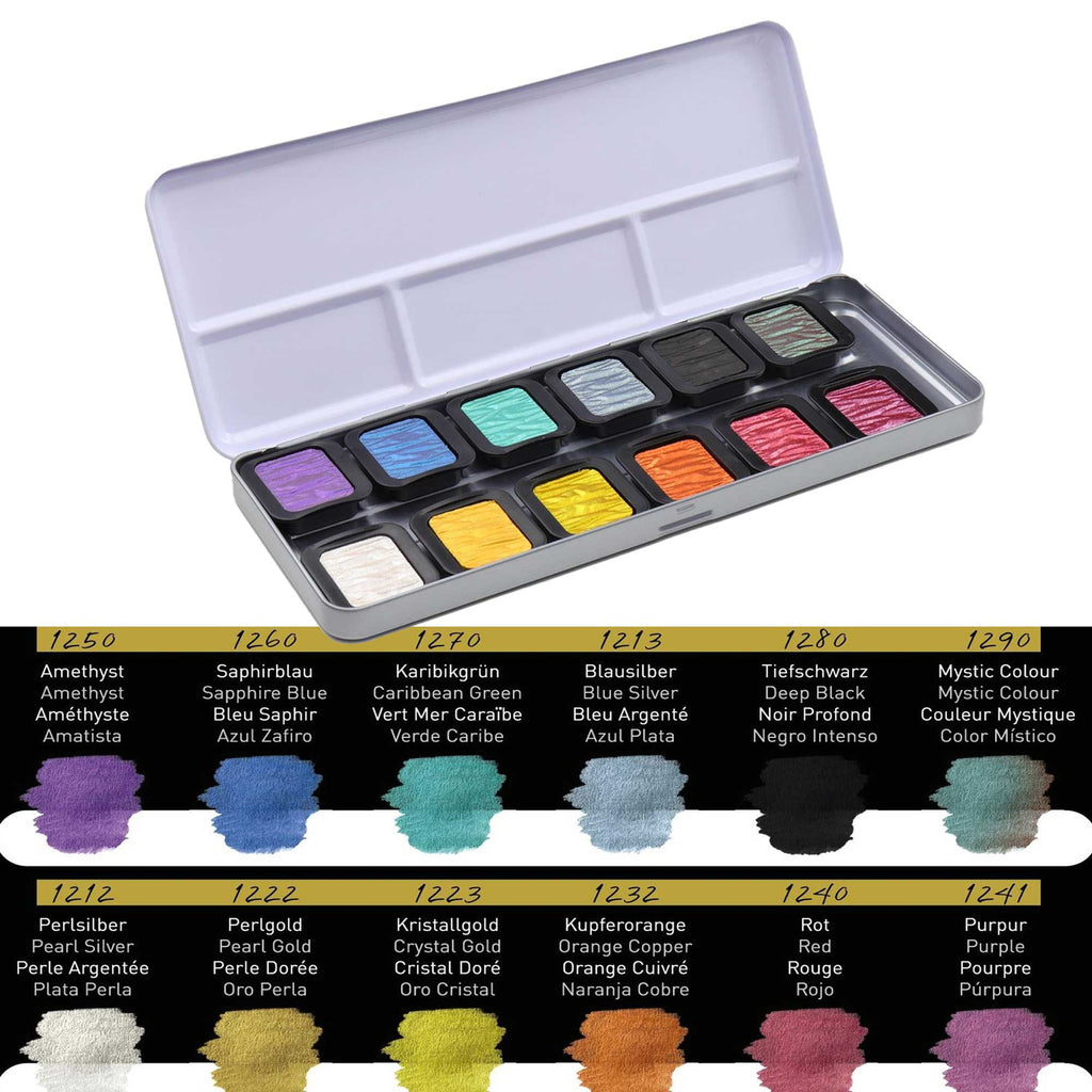 Finetec Metallic Watercolour sets