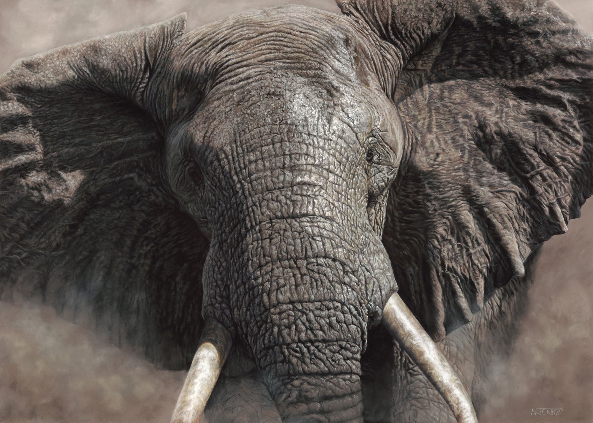 Naomi Jenkin Art - The Elephant Charge.jpg__PID:9afb28e3-2c9e-47fd-97a5-3c8d99e67531