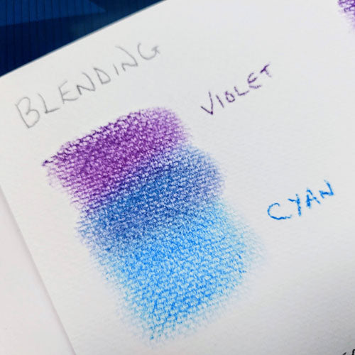 Pastel blending violet and cyan