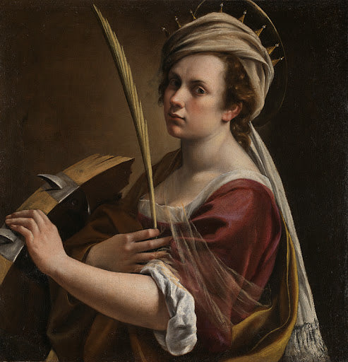 Self Portrait as Saint Catherine of Alexandria by Artemisia Gentileschi, image courtesy of The National Gallery