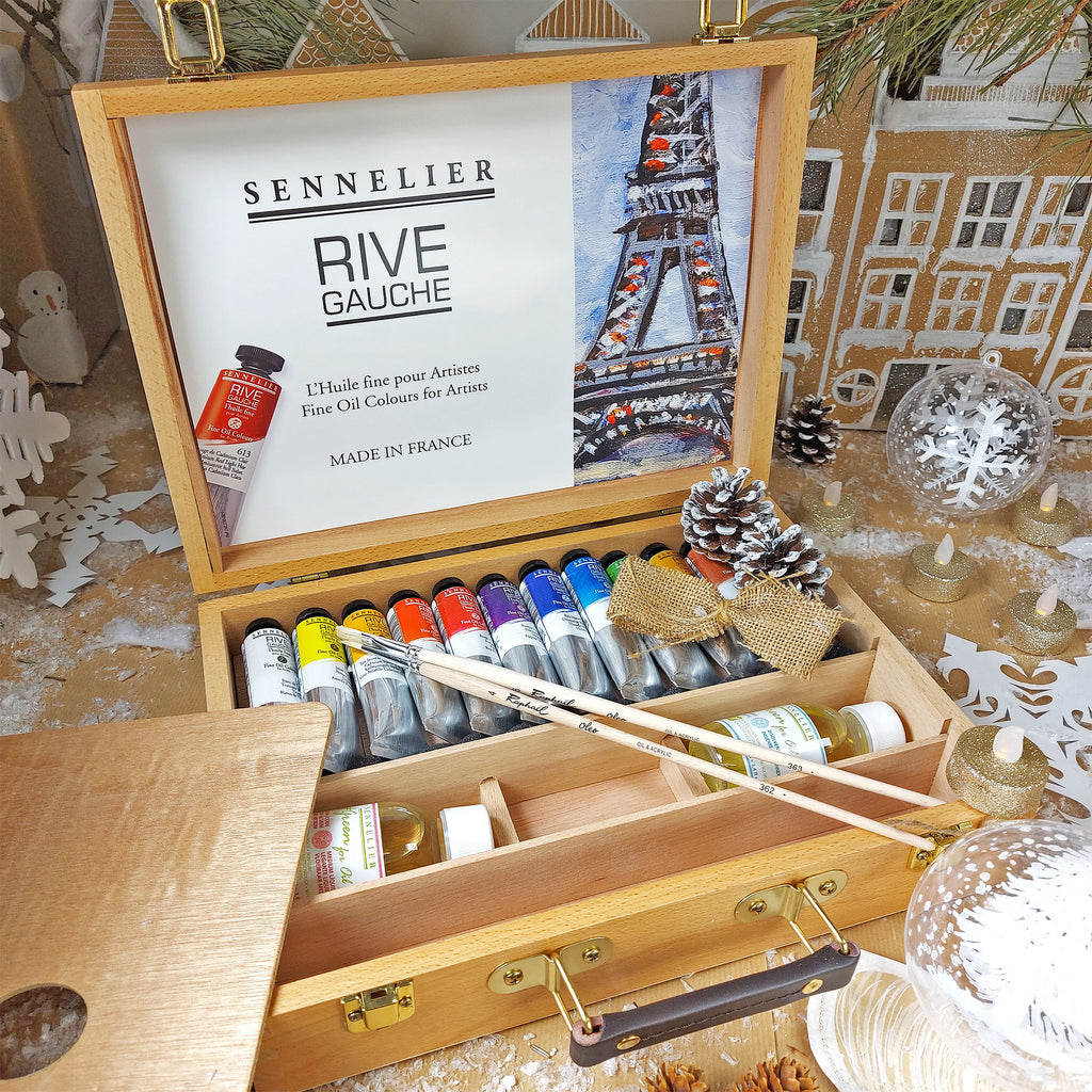 Watercolours: Sennelier Luxury Walnut Wood Box Half-Pan Set (review)