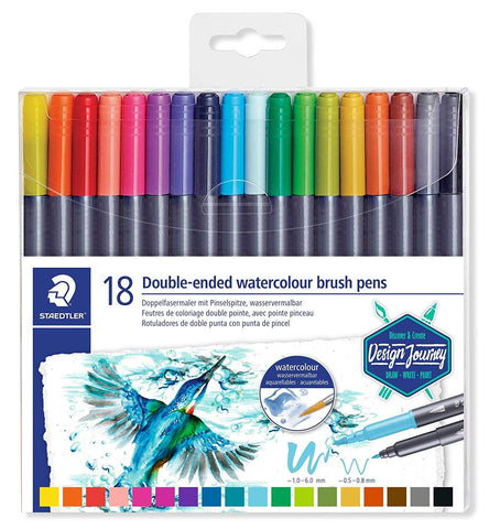 Staedtler Double-Ended Watercolour Brush Pen Wallets