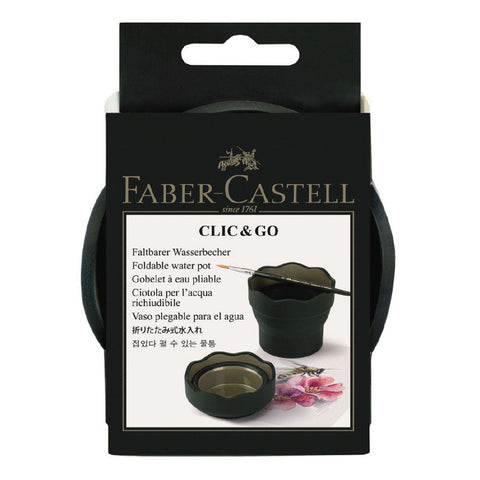 Faber Castell : Clic & Go Foldable Water Pot & Brush Holder - GREEN