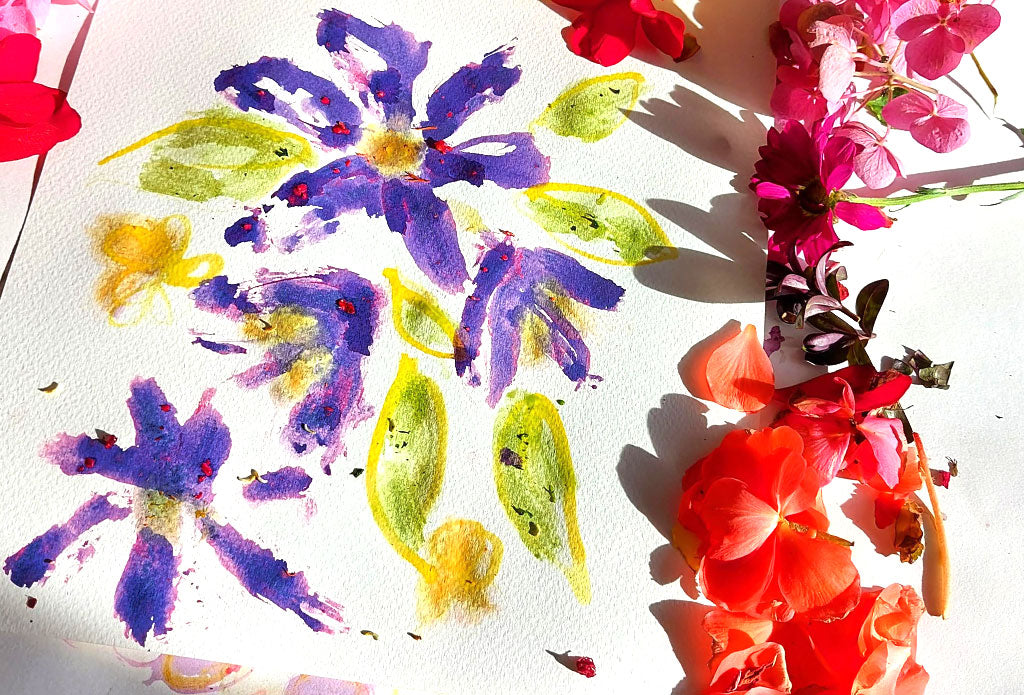 Autumn Flower Petal Painting