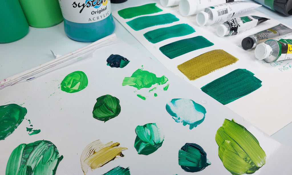 The best greens? Sap green and hookers green acrylic paint › The Weekend  Beckons