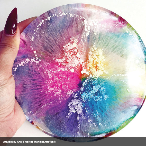 Acrylic Pouring medium Coaster Art