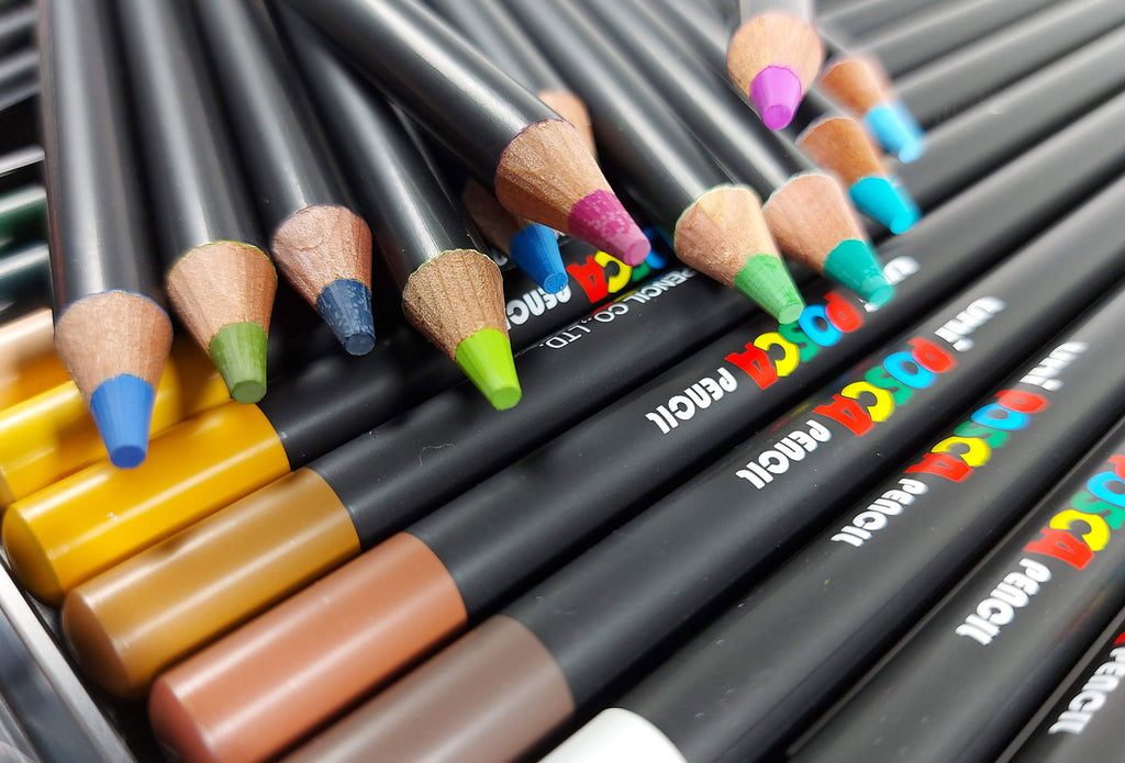 Uni POSCA Artist's Wax Oil Colouring Pencils - 36 Available Colours