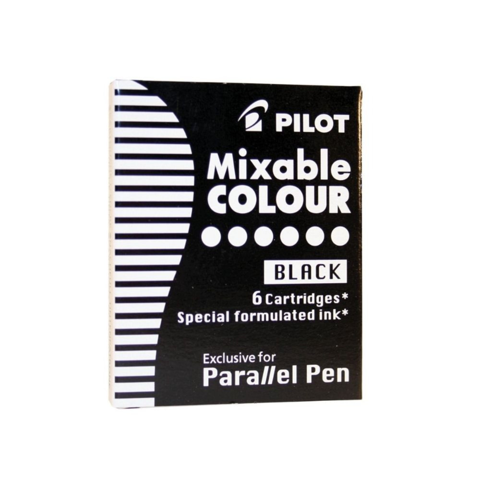 Pilot Parallel Pen Ink Cartridges - 6 Black