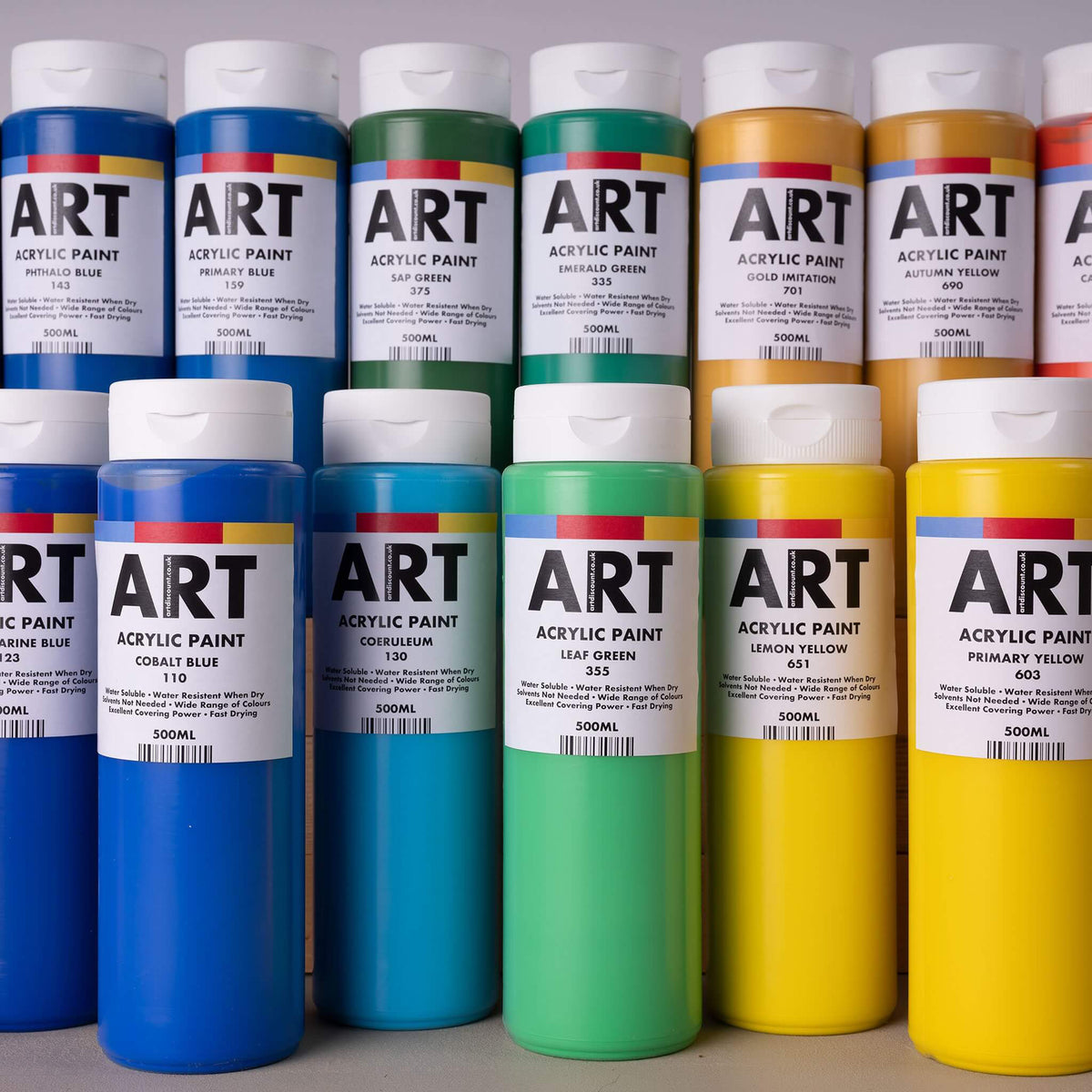 ARTdiscount Acrylic Paint In 500ml Single Bottles   Ad Group 2 1200x 