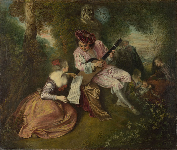 ‘The Scale of Love’ by Jean-Antoine Watteau  1717-18 Oil on canvas.