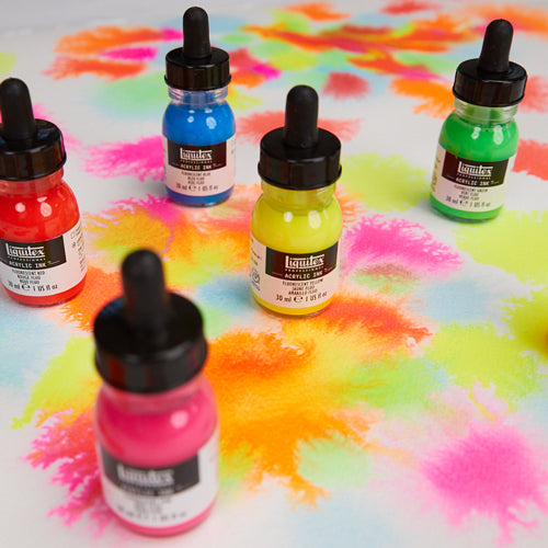 ENCRE ACRYLIQUE INK LIQUITEX 30ML ROUGE FLUORESCENT